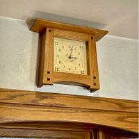 Arts And Crafts Style Wall Clock With Greene And Greene Ebony Plugs