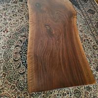 Walnut slab coffee table