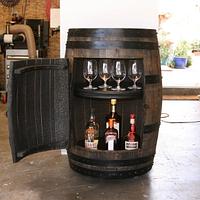wine barrel bar (father & son) project !