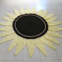 Lemon Queen Sunflower Beanbag and Rug Pattern