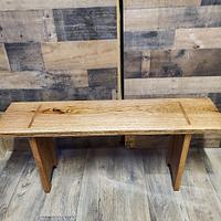 Red oak bench  - Project by Hilltop woodworking 