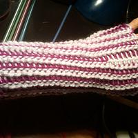 Tunisian Crochet Fingerless Gloves