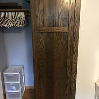 Oak closet sliding doors
