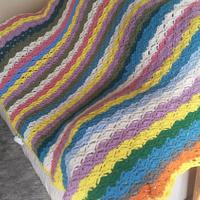 Colorful Striped Afghan and Granny Square Afghan - Project by Cathy