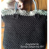 Moss stitch handbag - Project by Farida Cahyaning Ati