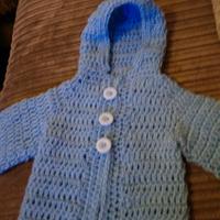 baby blue hoodie cardi  - Project by maggie craig