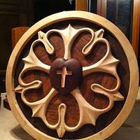 Carved Lutheran seal - Project by Tom Plamann