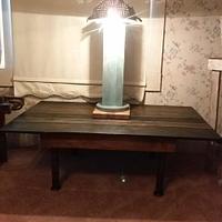 Country Coffee Table and Lamp