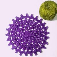 Easy Crochet Doily Coaster - Project by rajiscrafthobby