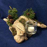 Bird houses and drift wood candle holders