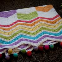 Chevron mix up toddler blanket