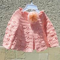 Crochet Baby Vest in Coral, Summer Baby Bolero, Coral Baby Jacket, Baby Summer Clothes, Baby Fashion - Project by etelina