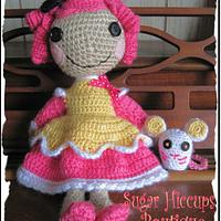 Crochet Crumbs Sugar Cookie and Pet Mouse Lalaloopsy Doll