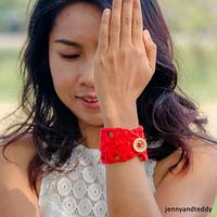 pretty in red bracelet - Project by jane
