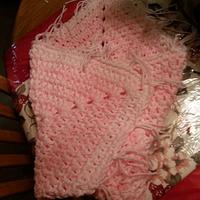 Soft pink & white Blankie