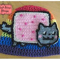 Nyan Cat-Pop Tart Kitty Crochet Hat - Project by Heather Macias