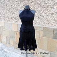 Crochet Suit, Black Crochet Suit , Two Piece Suit, Crochet Top and Skirt, Women Lace Costume - Project by etelina