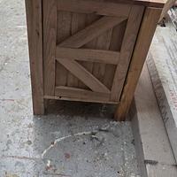 Night stand made from oak flooring