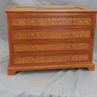 Rock and sea shell display cabinet