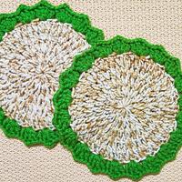 How To Make A Easy Sea Grass Crochet Coaster - Project by rajiscrafthobby