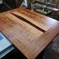 Draw-bore mortise and tenon river table