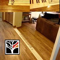 Piano room step inlay
