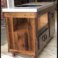 Big Green Egg Barn Board Table