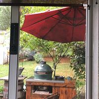 Big Green Egg Barn Board Table