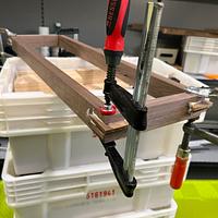 Walnut shelf to match the style of the mirror i made earlier