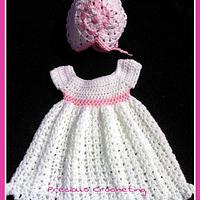 PreciousCrocheting  Pinkie white dress - Project by ♥♥♥ CrochetingPrecious  ♥♥♥