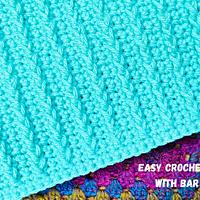 Easy Crochet Blanket With Bar Stitch - Project by rajiscrafthobby