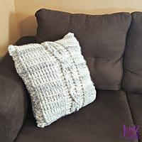 Giant Crochet Cable Pillow