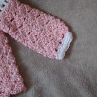 Newborn Pink and White Sweater and Hat