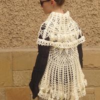 Crochet Champagne Bolero, Circle Flower Mandala Bolero, Champagne Cardigan, Shrug, Sweater