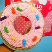 Big Donut Cushion with Sprinkles