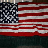 American flag afghan - Project by Tasha