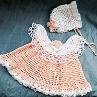 Peach Crochet baby set - Project by char2m6163ec