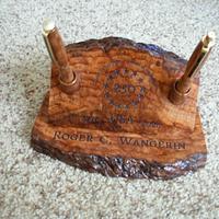 Maple Burl Pen and Pencil Holder - Project by Jim Jakosh