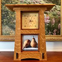 Arts And Crafts Mantle Clock With Tile