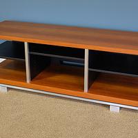 Teak and Aluminum Audio/Video Console - Project by Ron Stewart