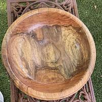 Live Oak Bowl with Brass Inlay.