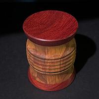 Canarywood and Padauk storage box.