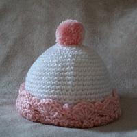 Newborn Pink and White Sweater and Hat