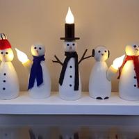 Snowman advent candlestick - Project by dgom