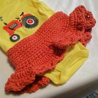 3-6 month orange baby skirt - Project by Sam Remesz