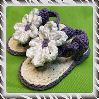 Purple Cotton Toddler Sandals - Project by Alana Judah