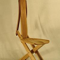 Ash amd Walnut Three Leg Chair