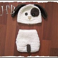 Crochet Puppy Hat and Diaper Cover