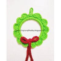 Easy DIY Crochet Wreath Ornament - Project by rajiscrafthobby