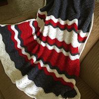 Crocheted OSU baby ripple blanket - Project by Shirley